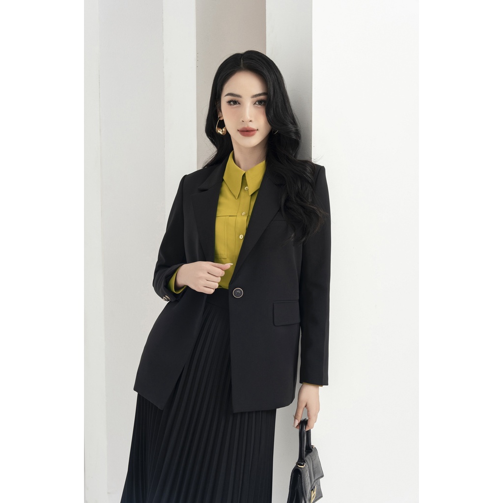 Chân Váy Xếp Ly Nữ Dáng Dài Thời Trang Công Sở By LEMIA Design - 22Z064