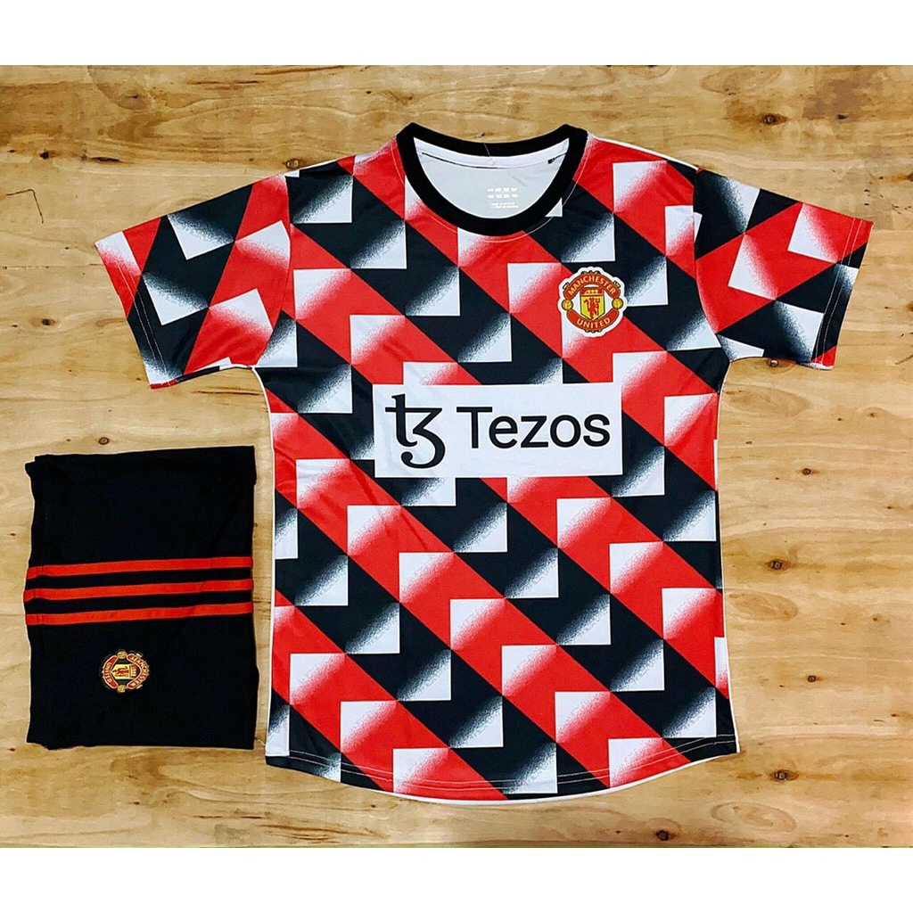 Bộ quần áo bóng đá Manchester united Tezos thun 2022