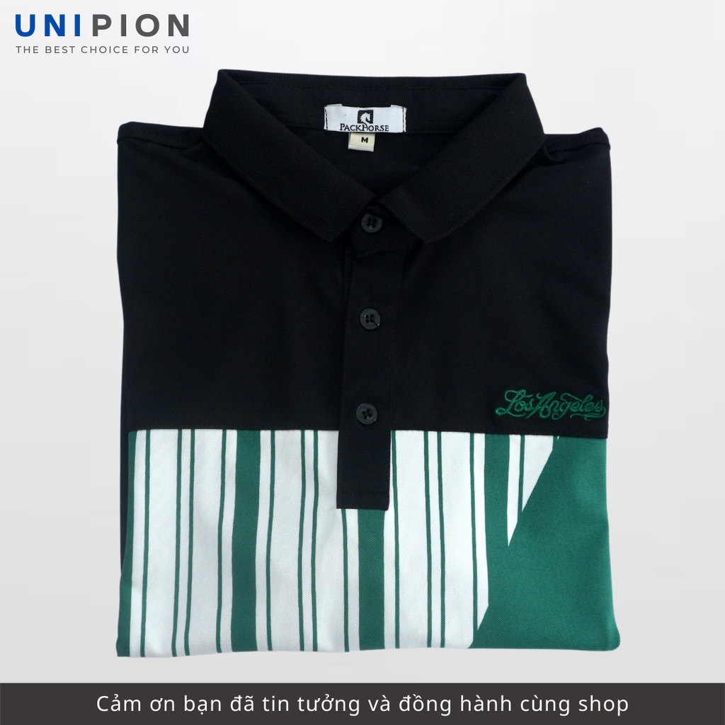 Áo POLO Nam UNIPION cao cấp chất cá sấu cao cấp phối màu sang trọng tặng kèm hộp quà tặng