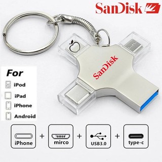 Ổ đĩa flash usb 3.0 tốc độ cao 4 trong 1 chống nước 32gb 64gb 128gb cho điện thoại / máy tính
