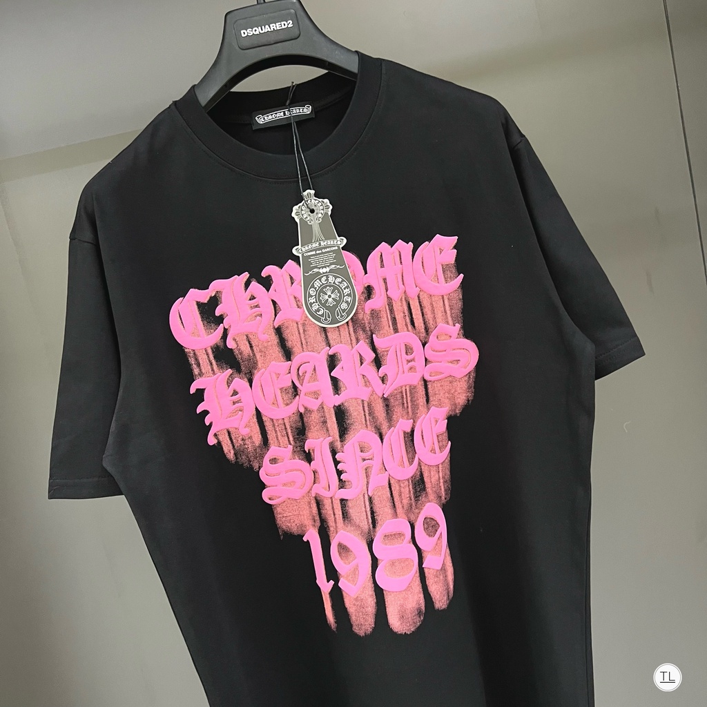 🔥Hot🔥Áo thun Chrome Hearts chữ nổi thiết kế hot trend Nam nữ New 2023
