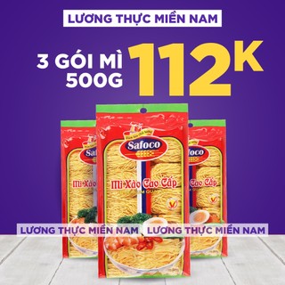 3 gói mì xào cao cấp safoco 500g