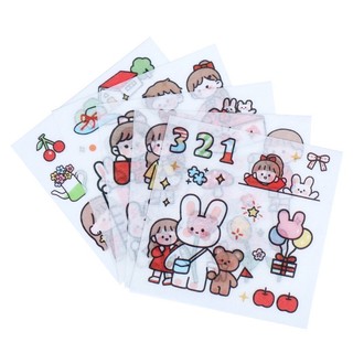 [ SIÊU RẺ] Sticker hình dán dễ thương trang trí cốc, vở, case,...🌈🌈