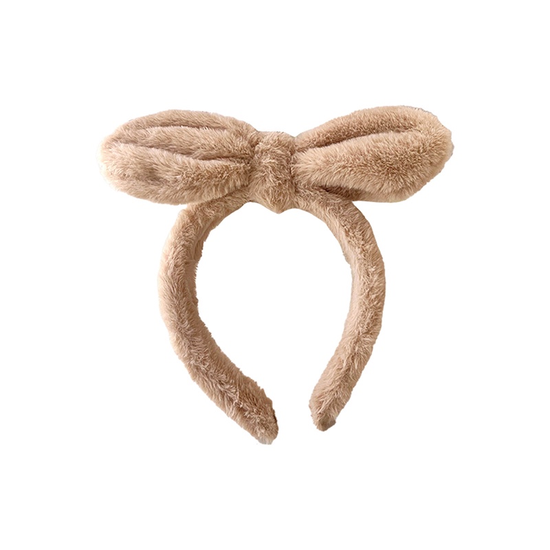 1 Băng Đô Lông Nhung Mềm Mại Màu Trơn Thời Trang Dùng Rửa Mặt / Trang Điểm DIY