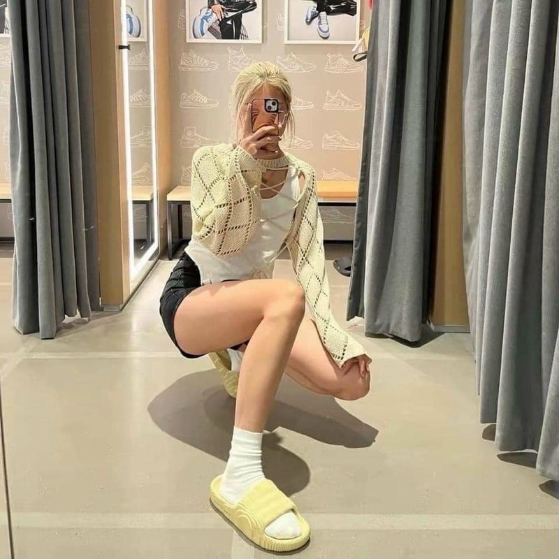 Dép đúc adjdas nguyên khối phối loang camo,dép quai ngang thể thao nam nữ ful box