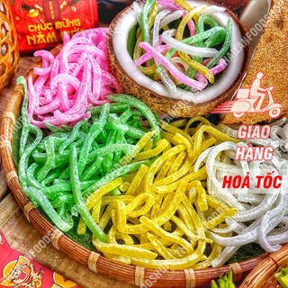 Mứt Dừa Non Thanh Điệp Sợi Đũa Mix Vị Lon 450gr