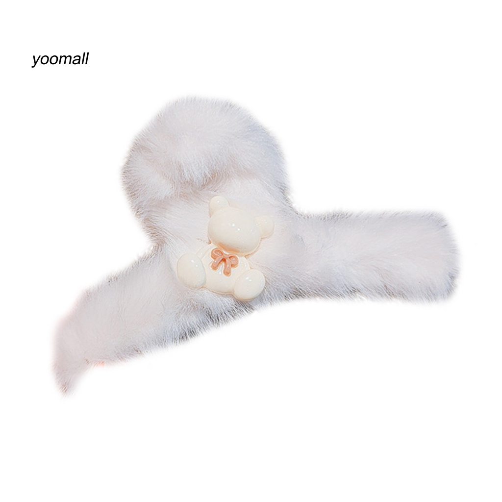 / Yo / Kẹp Tóc Càng Cua Lông Xù Đơn Giản Cá Tính Sử Dụng Hàng Ngày Cho Nữ