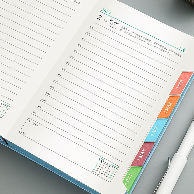 Sổ Tay Lịch 365 Ngày 2023 Thiết Kế Đơn Giản Phong Cách Trung Hoa