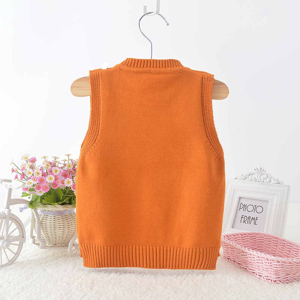 Áo Gile Len Cao Cấp Cho Bé Từ 1-5 Tuổi , Áo Khoác Gile Trẻ Em, Chất Cotton Len Dày-Mềm-Ấm