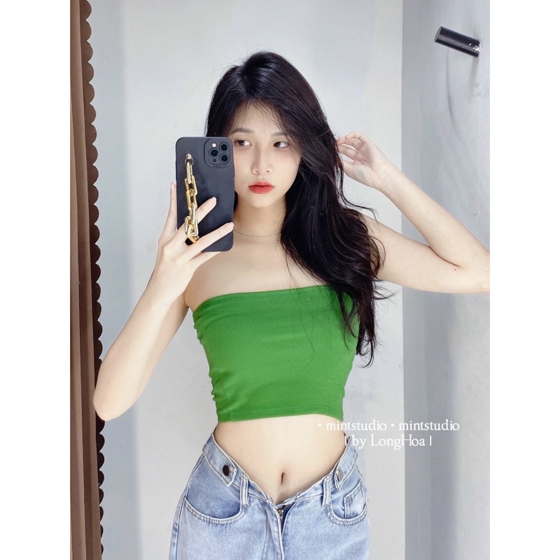 Áo ỐNG TRƠN UN croptop hình thật nữ sexy đơn giản nữ - Thiên yết