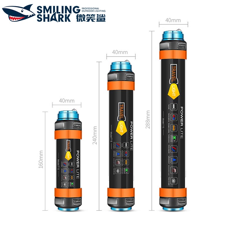 Đèn SMILING SHARK T15 sạc USB từ tính mạnh chống nước cho cắm trại/ đi bộ đường dài ngoài trời