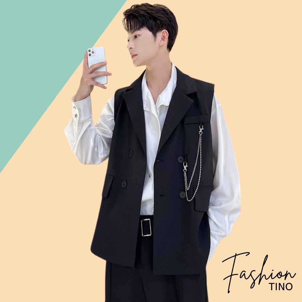 Áo gile TINO unisex form rộng Gile Basic Tea nam nữ oversize phong cách ulzzang BL284