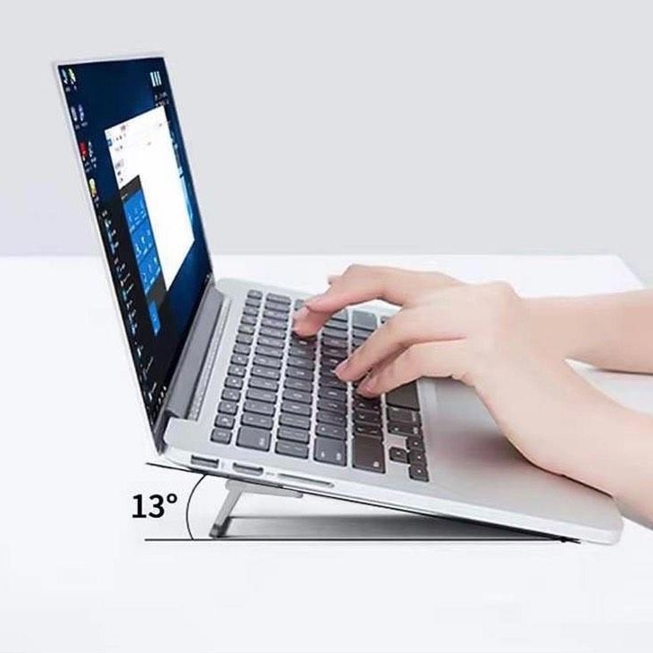 Kệ đỡ , chân đế cho Laptop , Macbook Air , Pro chính hãng WIWU Stand S900 nhôm nguyên khối gập gon 2 tầng chắc chắn