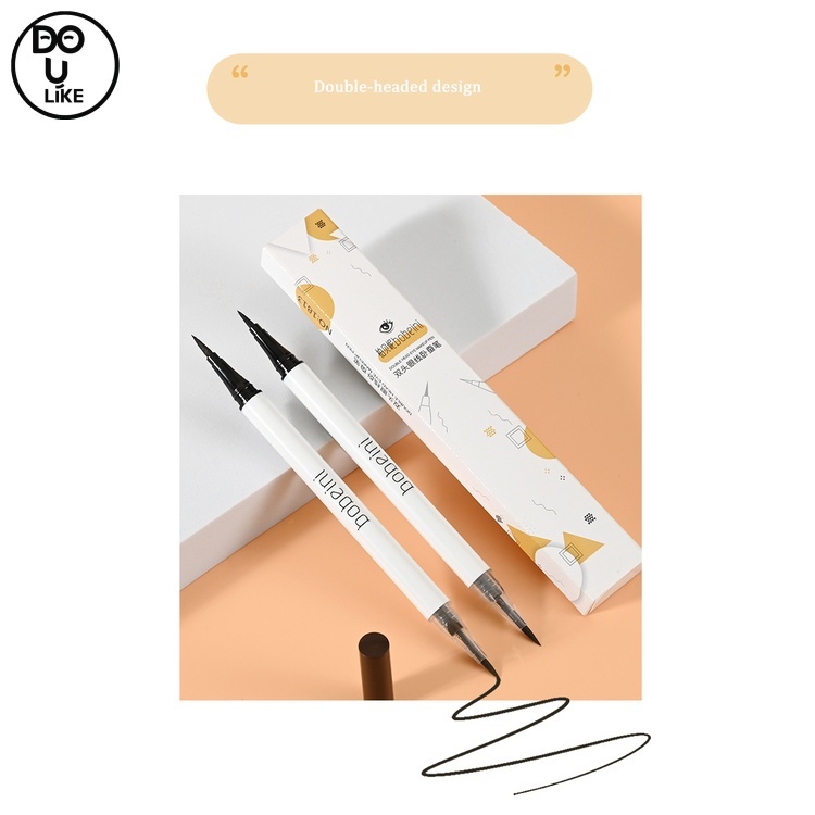 Bút Kẻ Mắt Kiêm Mascara Hai Đầu Siêu Mịn Chống Thấm Nước Không Lem Nhòe Lâu Trôi