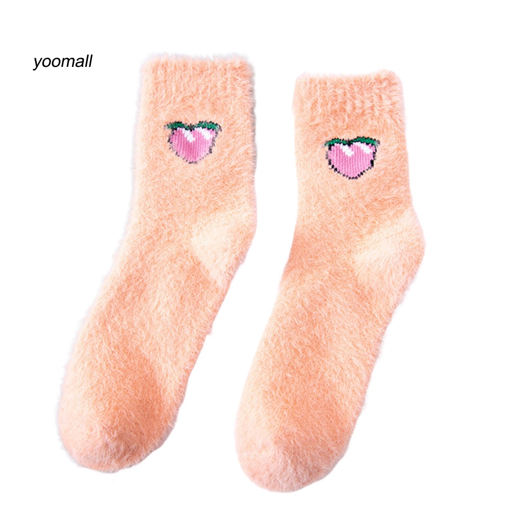 1 Đôi Vớ Dày Giữ Ấm Mùa Đông Mang Trong Nhà / Ngoài Trời Dành Cho Nữ