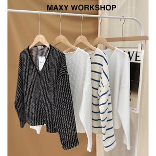 Áo Cadigan mỏng đơn giản dài tay Cozy Cadigan Top Maxy Workshop
