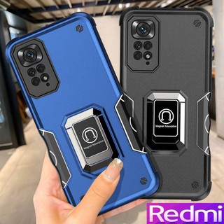 Vỏ điện thoại có áo giáp chống sốc sang trọng với giá đỡ bằng kim loại Redmi Note 12 Pro Plus Note 11 Pro Note 11S Note 10S Redmi 12C 10C
