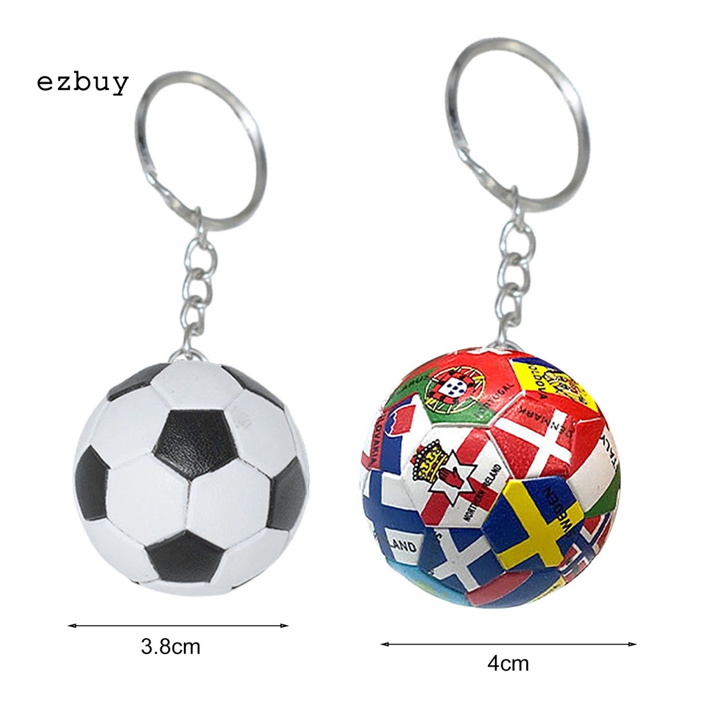 Ezbuy Móc Chìa Khóa Bằng PVC Họa Tiết Bóng Đá Màu Sắc Sống Động Kích Thước Nhỏ Gọn Dễ Treo Trang Trí Túi Xách Người Yêu