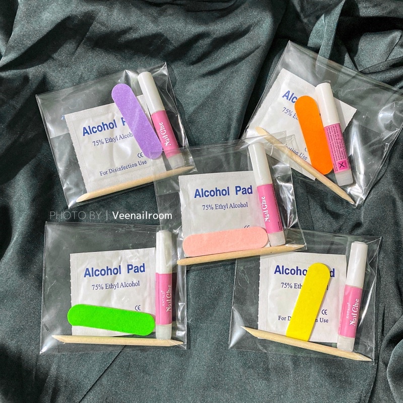 Set dụng cụ làm nail box, keo, que gỗ, dũa mini...