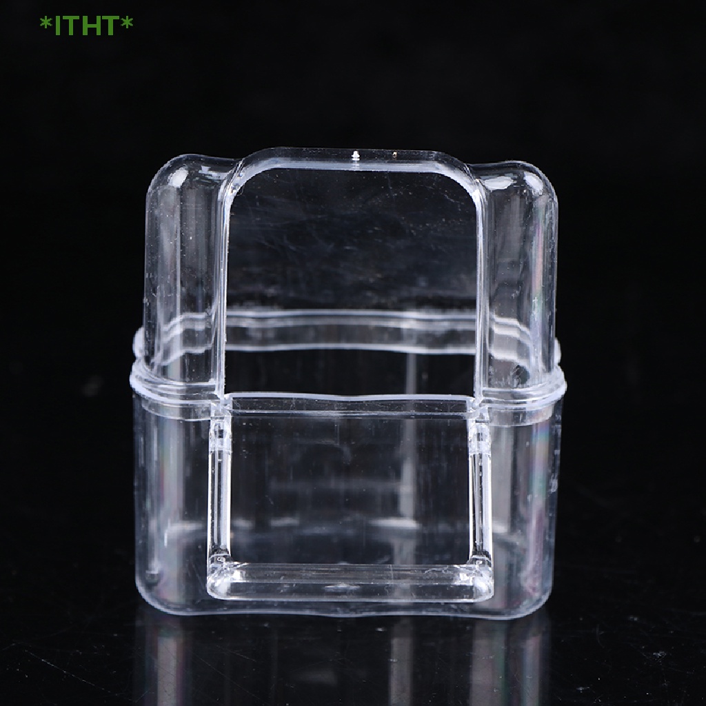 Hộp Đựng Thức Ăn / Nước Uống Bằng Nhựa Trong Suốt Dành Cho Chim Vẹt Mới