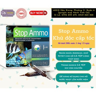 Prodibio - stop ammo | khử & ngăn ngừa amoniac - hạn chế nitrit - tránh shock cá tôm tép khi vận chuyển