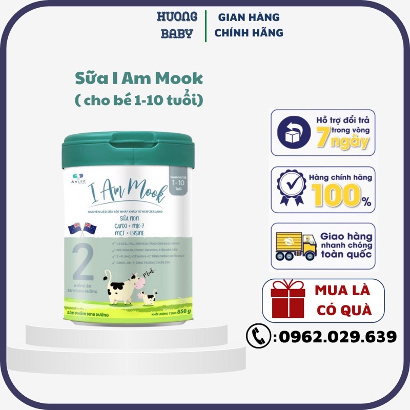 Sữa Bột I AM MOOK SỐ 2 - Lon 850g (Từ 1 Đến 10 Tuổi )