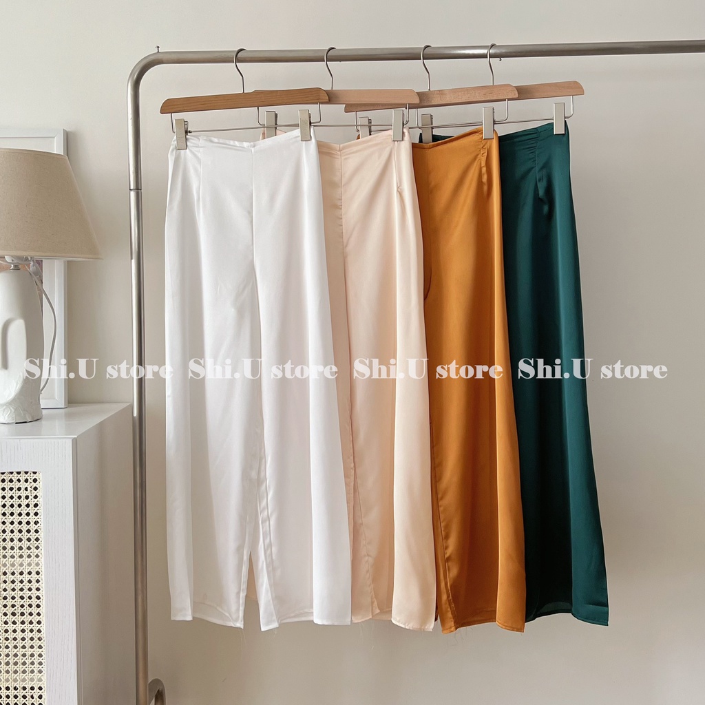 Set áo dài cách tân Tết voan tơ thêu hoa 4 tà nhiều màu xinh xắn