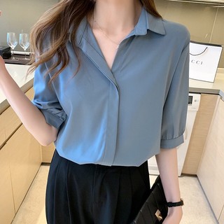 Áo sơ mi nữ tay phồng lỡ trơn kiểu hàn quốc thời trang poniva mẫu mới hot trend 2023
