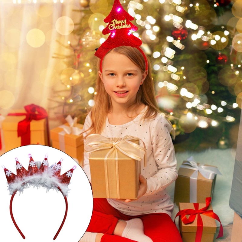 Cài Tóc Đèn Led Lấp Lánh Phong Cách Giáng Sinh