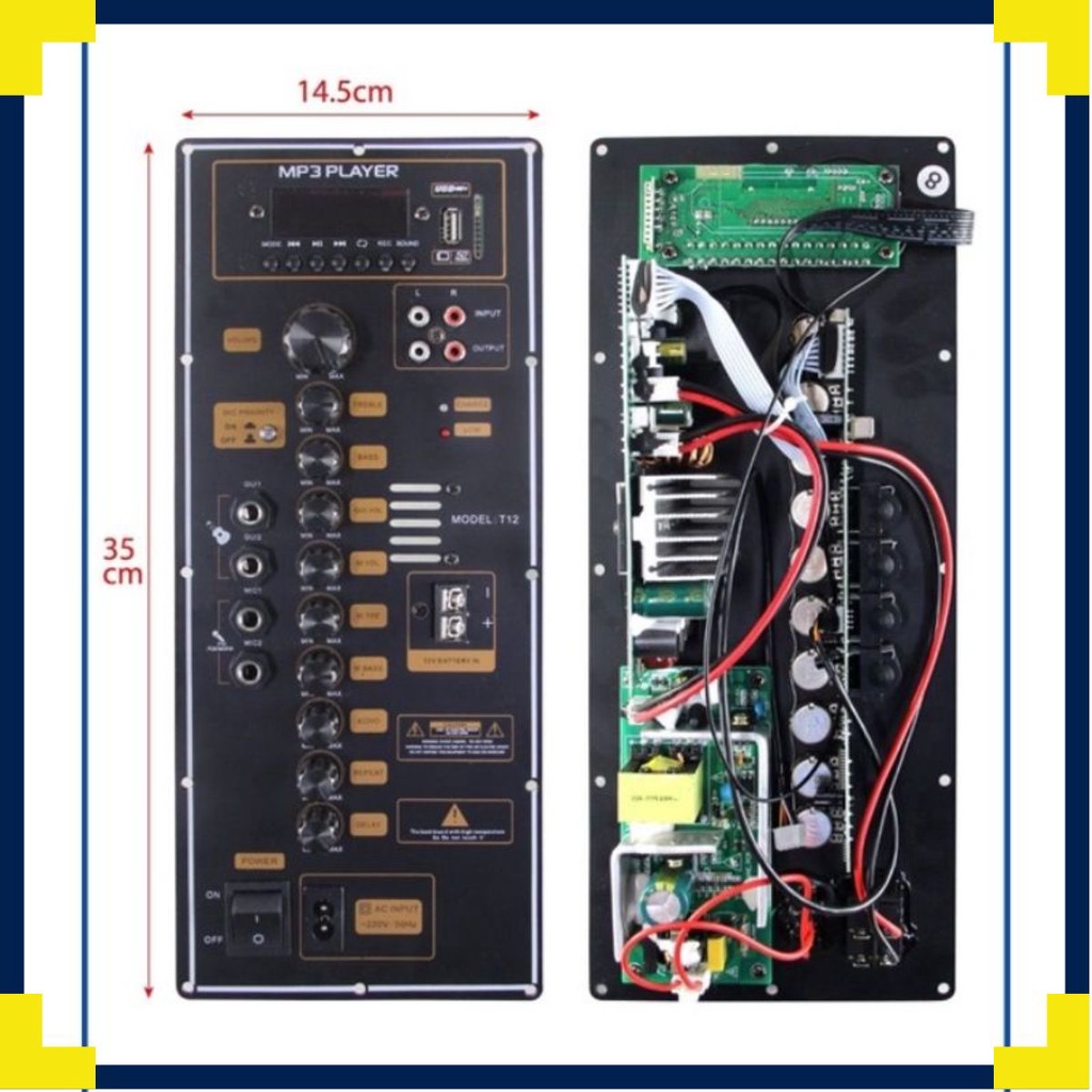 BO MẠCH LOA KẸO KÉO LOA 3 TẤC 4 TẤC 200W ECHO DELAY CÓ REPEAT 15×35
