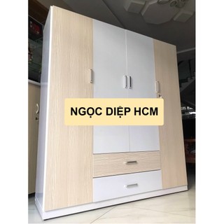 [RẺ VÔ ĐỊCH] - [XƯỞNG BÁN TRỰC TIẾP] TỦ NHỰA ĐÀI LOAN CHO NGƯỜI LỚN 4 CÁNH 2 NGĂN KÉO LỚN 1m8 Ngang 1m45