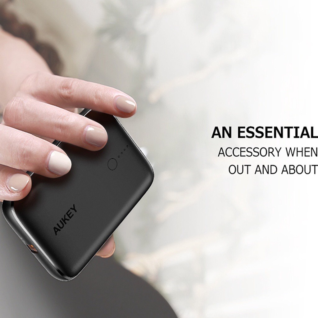 Pin Sạc Dự Phòng AUKEY Basix Mini PB-N83S 10000mAh- Sạc Nhanh Power Delivery 20W và Quick Charge 3.0 18W-Hàng Chính Hãng