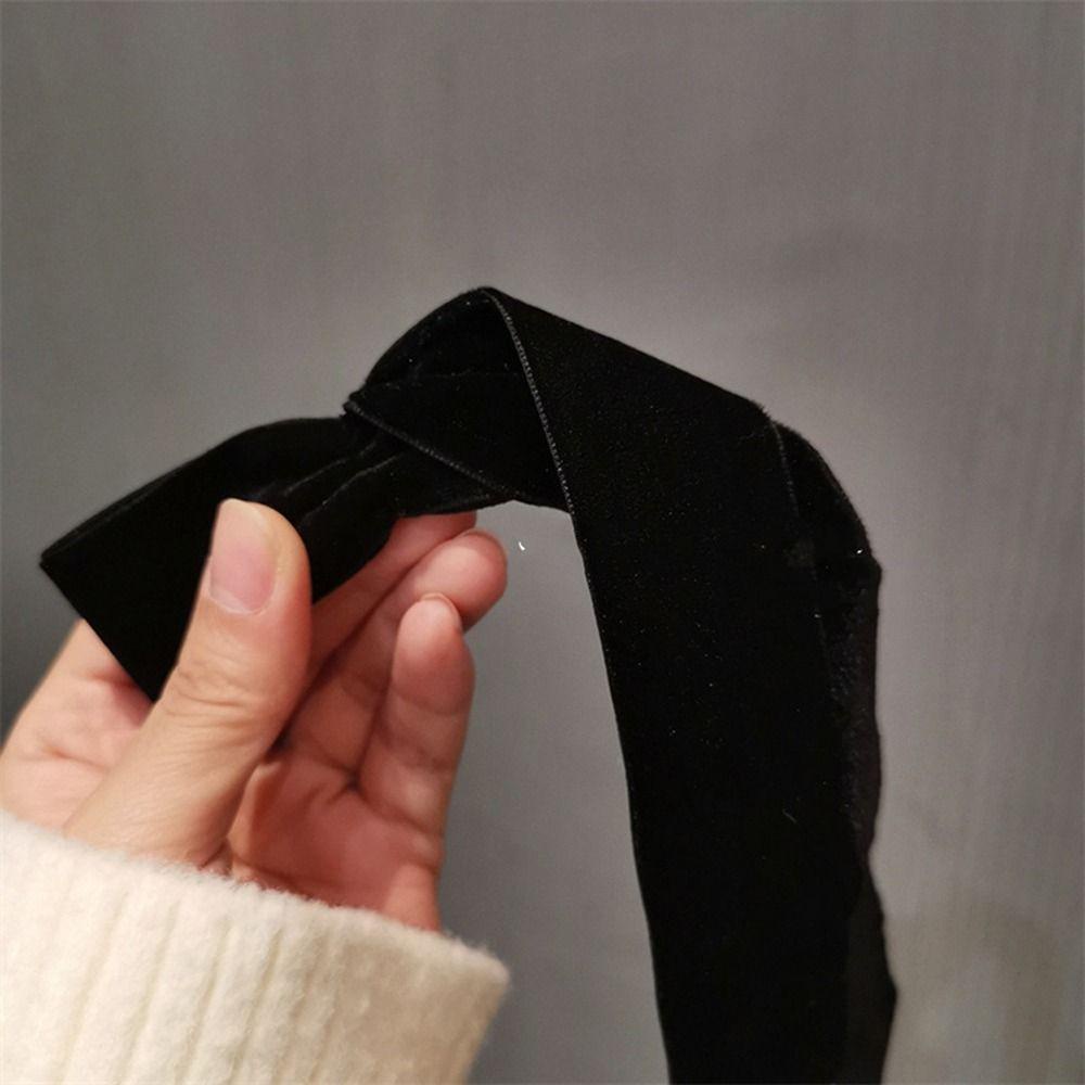 Kẹp Tóc Nơ Ruy Băng Dài Bằng Vải Nhung Dễ Thương Dành Cho Bạn Nữ