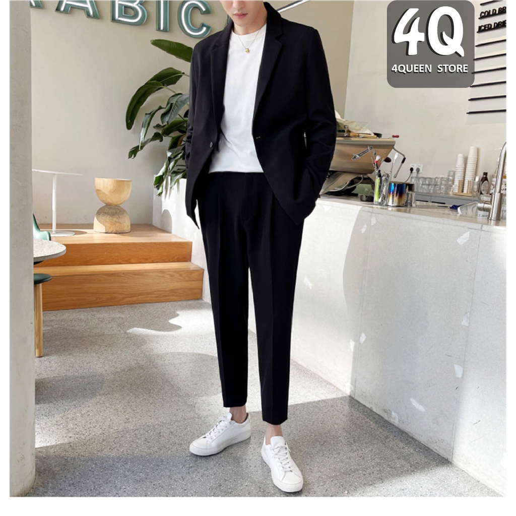 Áo khoác Blazer nam from dáng rộng Hàn Quốc, vest nam dáng rộng-VuHai