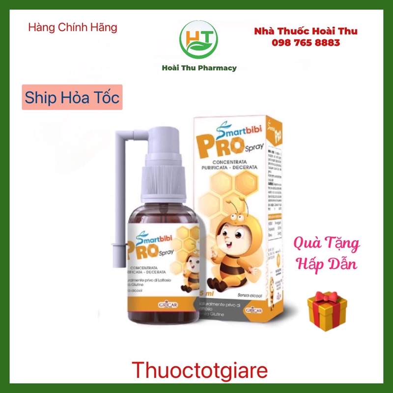 Smartbibi Pro Spray - Làm dịu họng,giảm đau họng,tăng cường sức khỏe đường hô hấp