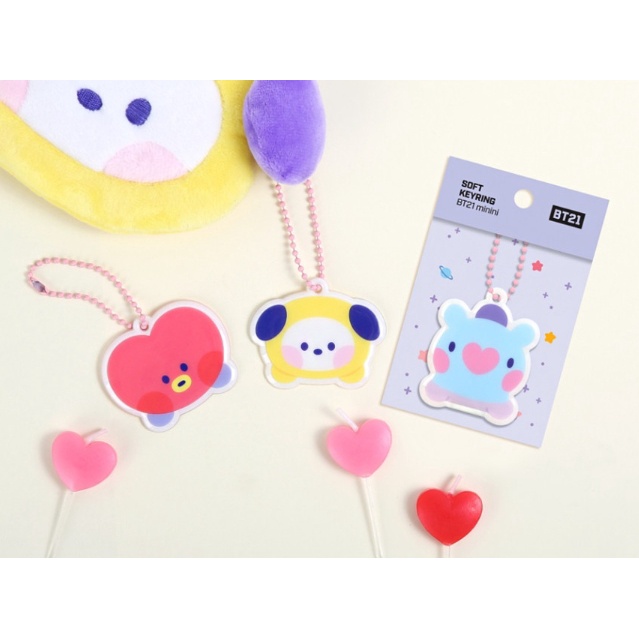 Móc Khóa Mềm Mại In Hình Nhân Vật Bt21
