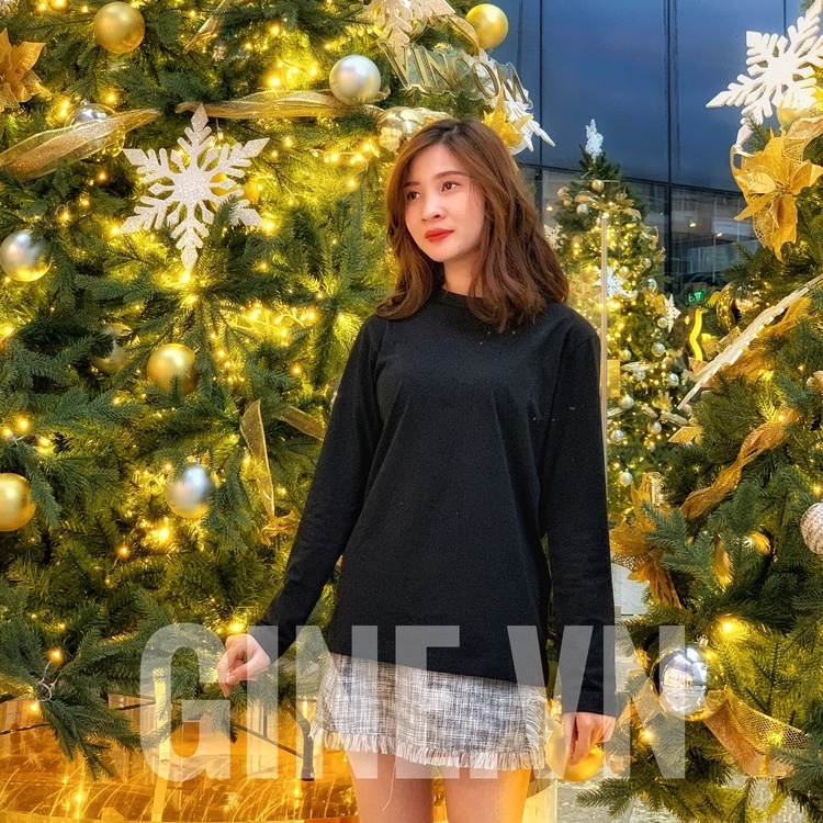 Áo dài tay nữ form rộng Cotton Organic nhiều màu - Áo giữ nhiệt Basic State - Thời trang thu đông