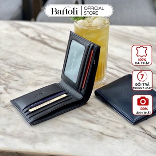 [Chính hãng] Ví nam da bò thật cao cấp dáng ngang, bóp da bò thật 8 ngăn full hộp làm quà tặng Bartoli bảo hành da 5 năm