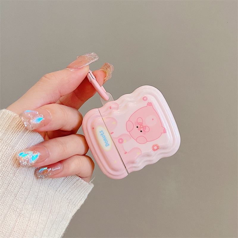 Ốp case vỏ airpods 1 2 3 pro pro2 bao đựng tai nghe không dây Pig Donuts