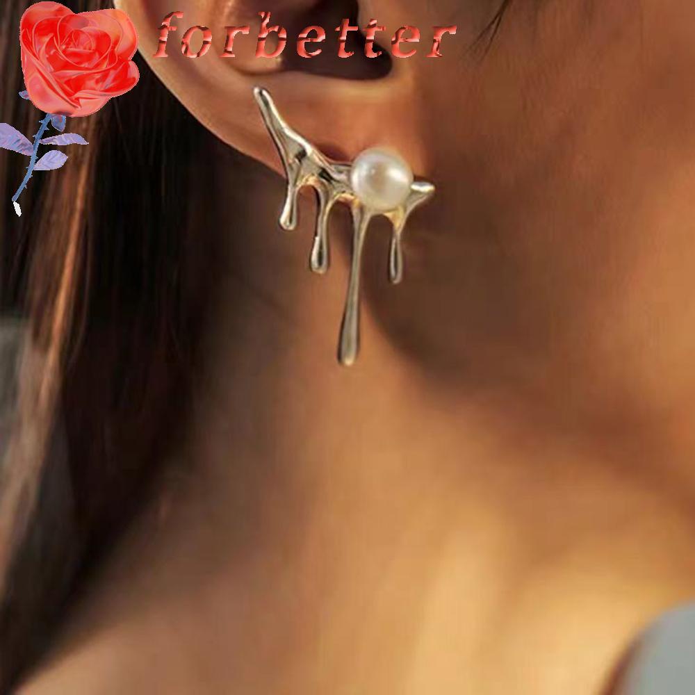 Khuyên Tai Dạng Hạt Hình Học Bằng Kim Loại 2021 Nhiều Màu Thời Trang Cho Nữ