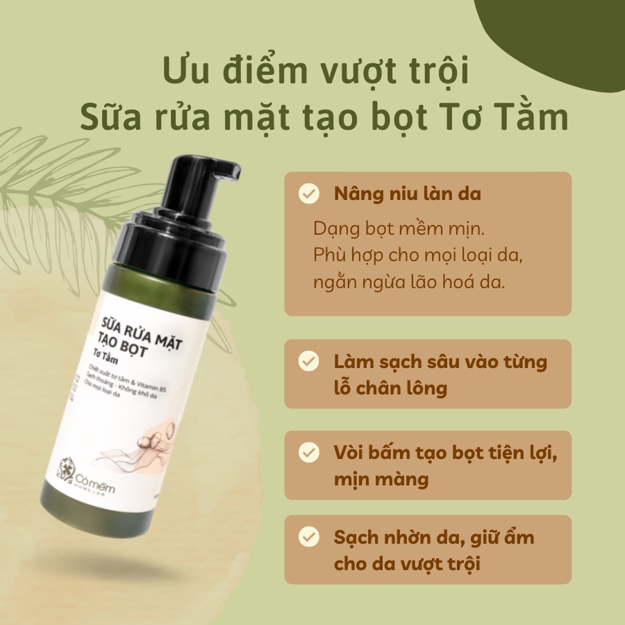 Bộ Chăm Sóc Da Gồm Bọt Rửa Mặt Và Bột Taptap Giúp Sạch Mụn Đầu Đen Cỏ Mềm