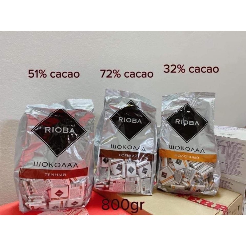 - COMBO 3 GÓI SOCOLA RIOBA NGA 800G