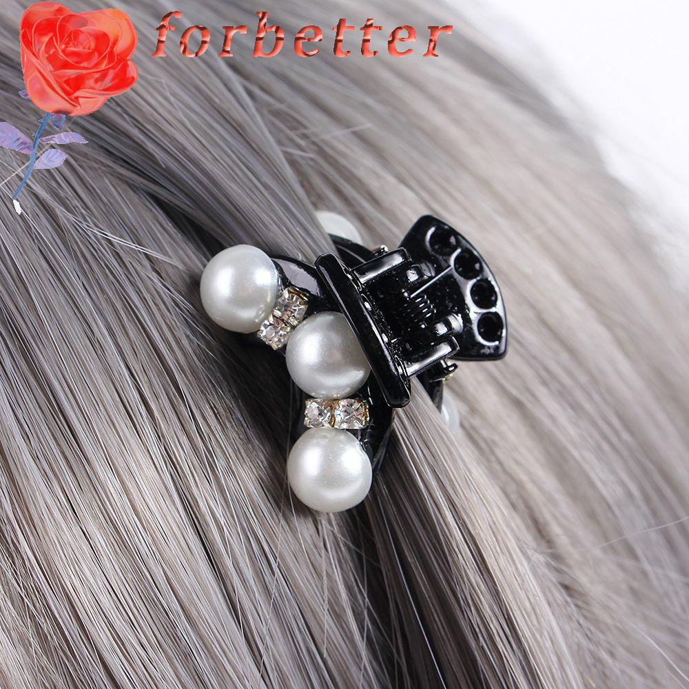 Kẹp tóc càng cua hình nơ đính hạt ngọc trai nhân tạo sang trọng thời trang