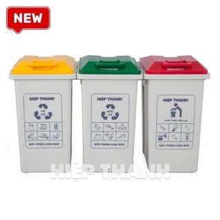 Combo 3 thùng rác phân loại 60l