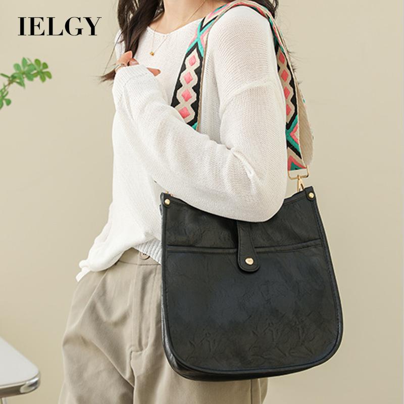 Ielgy Túi Đeo Chéo Dây Bản Rộng Đa Năng Cho Nữ