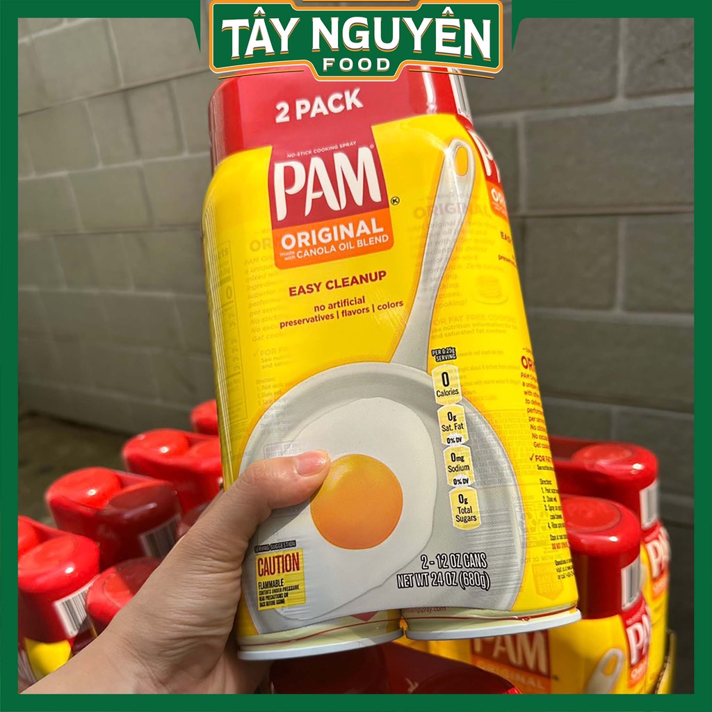 Dầu xịt ăn kiêng Pam 0 calo 12 OZ Tây Nguyên Food - Việt Nam 340g