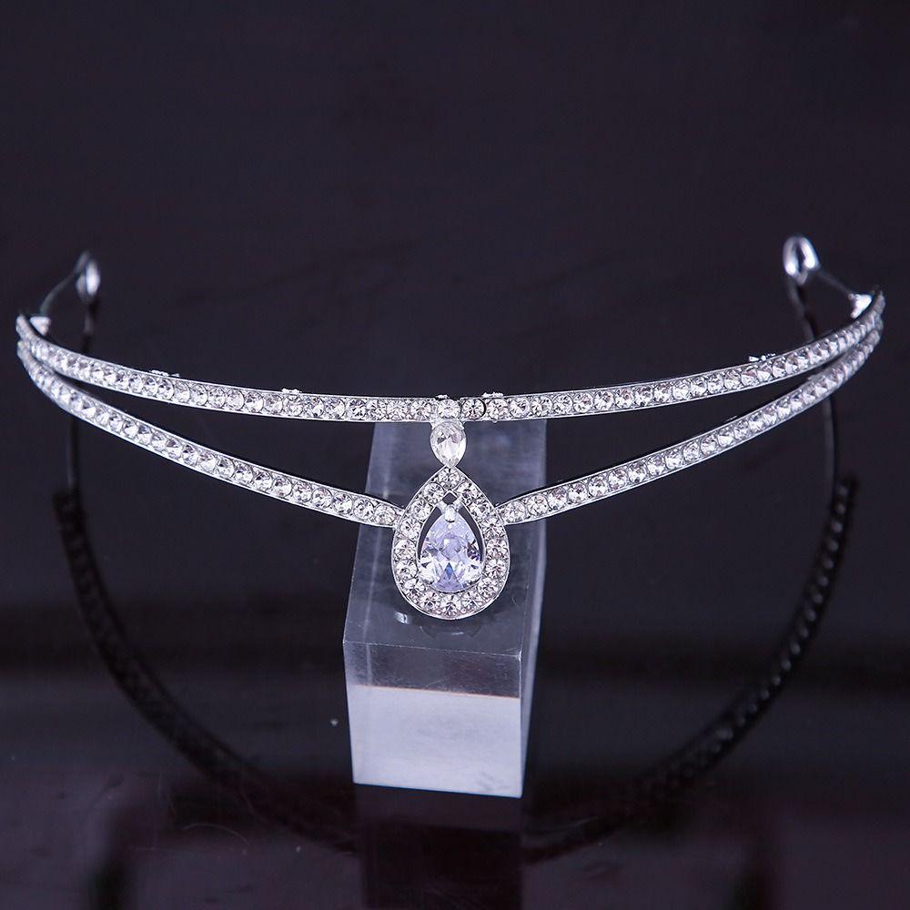 Vương Miện Cài Tóc Đính Đá Hình Giọt Nước 15H Phong Cách Bohemian Cổ Điển Thời Trang Cho Nữ