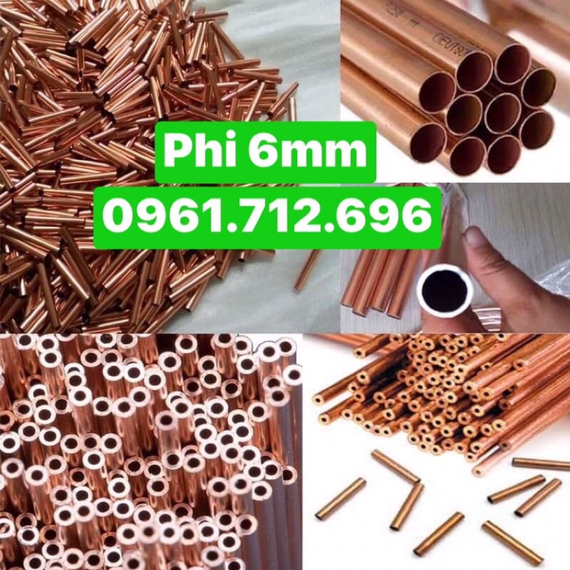 Ống đồng đỏ phi 6mm ( Đường kính 6mm)