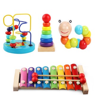 Combo 4 Món Đồ Chơi Nâng Cao Kỹ Năng Phát Triển Trí Tuệ Cho Bé - AZTC111