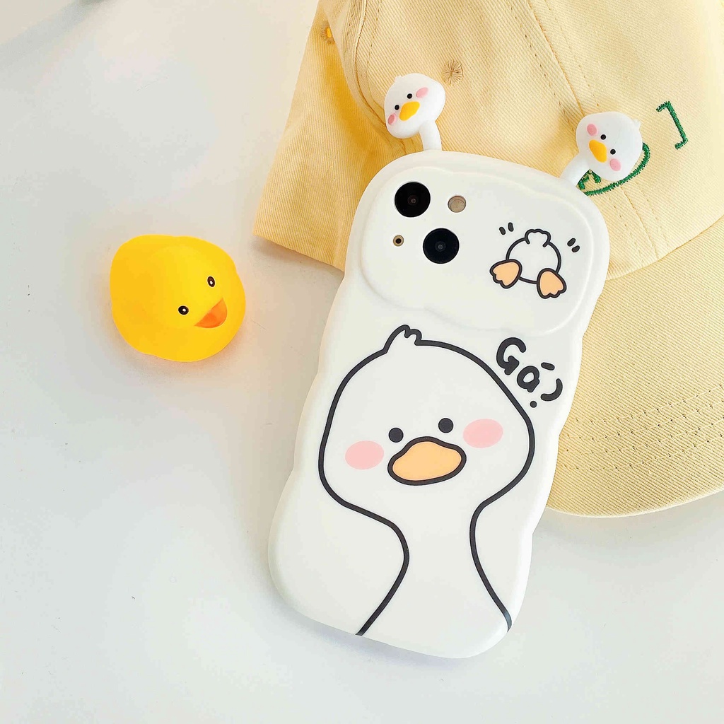 Ốp Điện Thoại In Hình Vịt Hoạt Hình Dễ Thương Cho IPhone14Pro Max 11 Pro Max XR XS X 12 13Pro